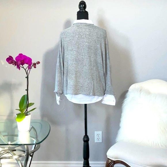 Lulus Long Sleeve Gray Sweater Top - Picture 6 of 10